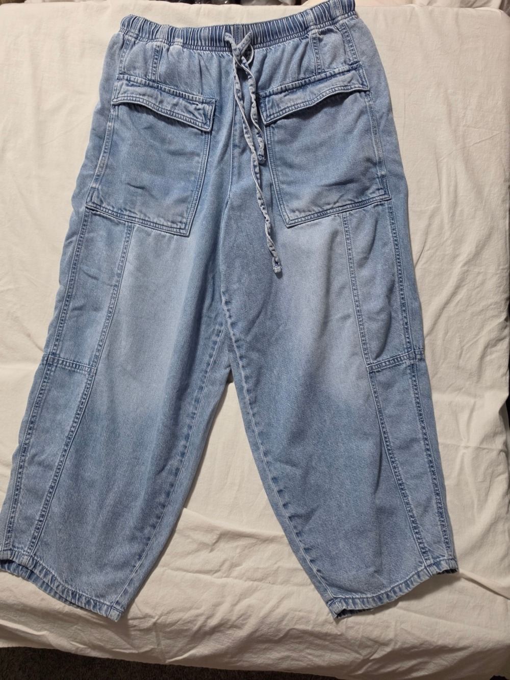 Habitual Denim Cargo Joggers Light Wash Medium